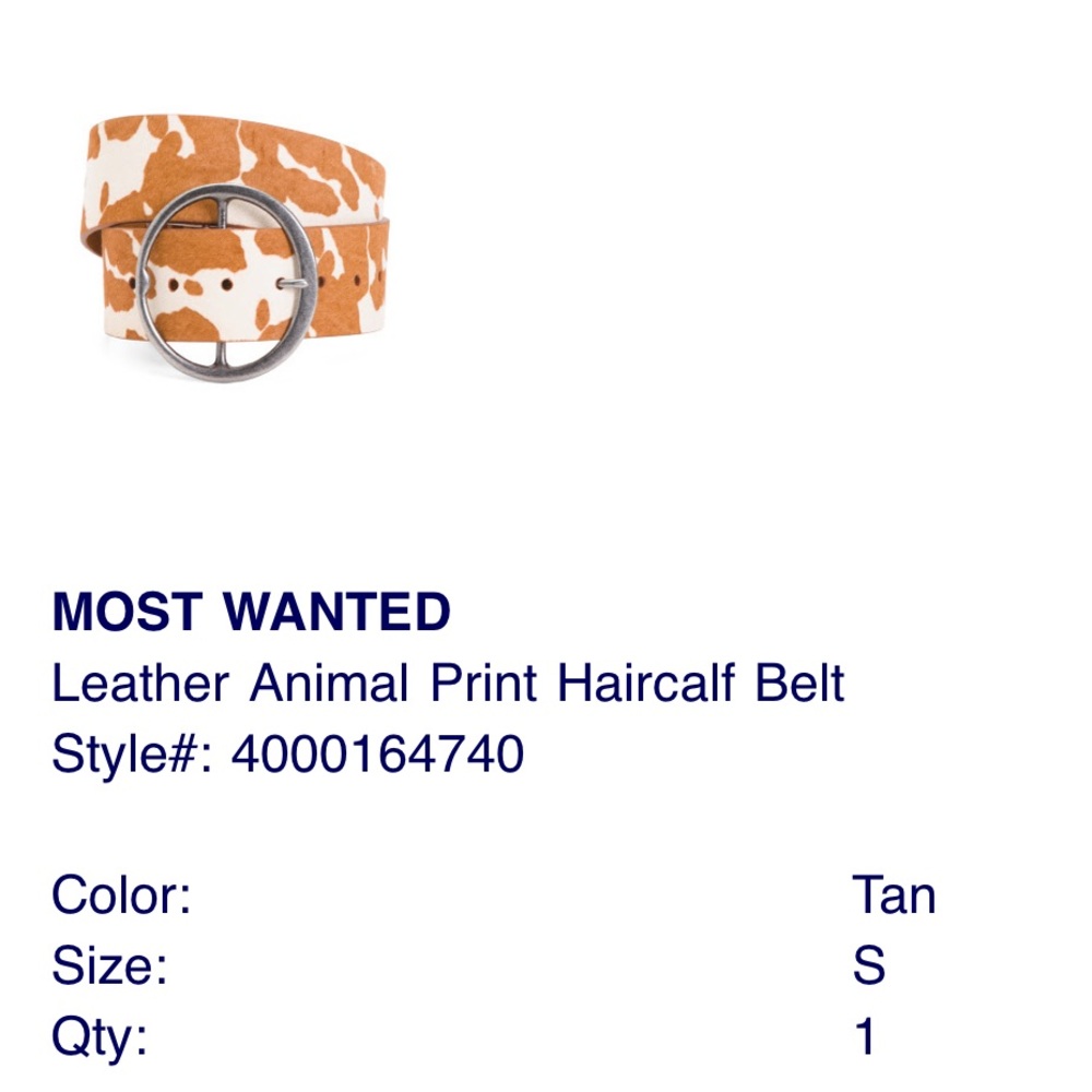 Most Wanted Leather Animal Print Belt